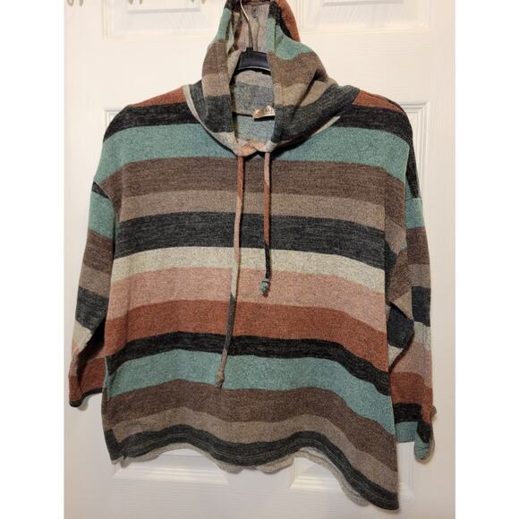 Lavish Teens Striped Hoodie Multi-color stripes with draw string size XL - Picture 1 of 5
